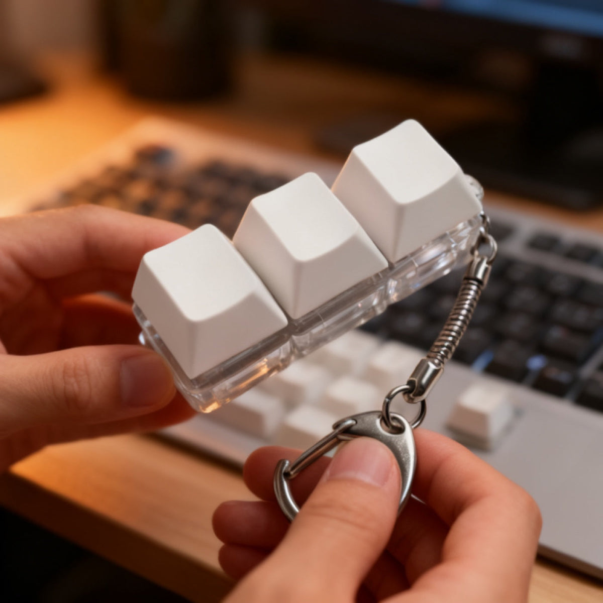 Detail view of Keycap Fidget in use