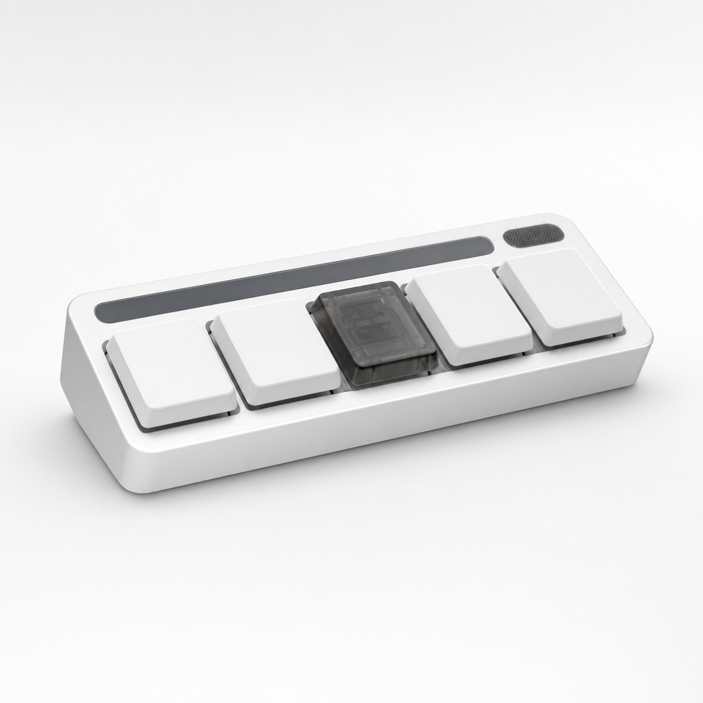 Voice Pad on a light-gray studio background