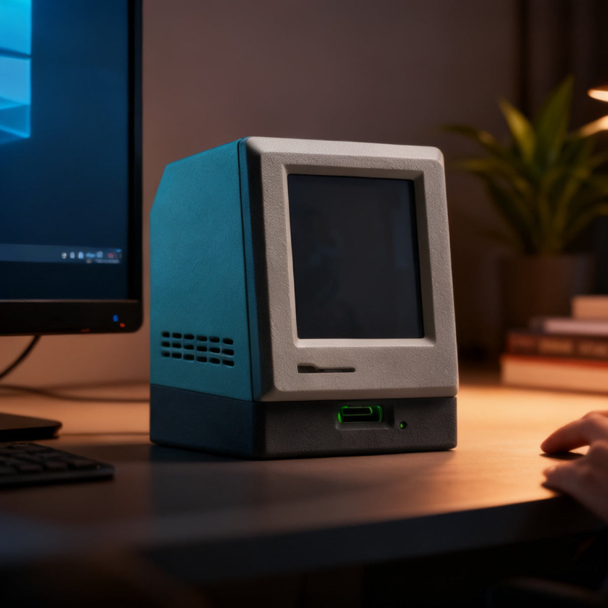 Desk Terminal shown in a developer desk setup