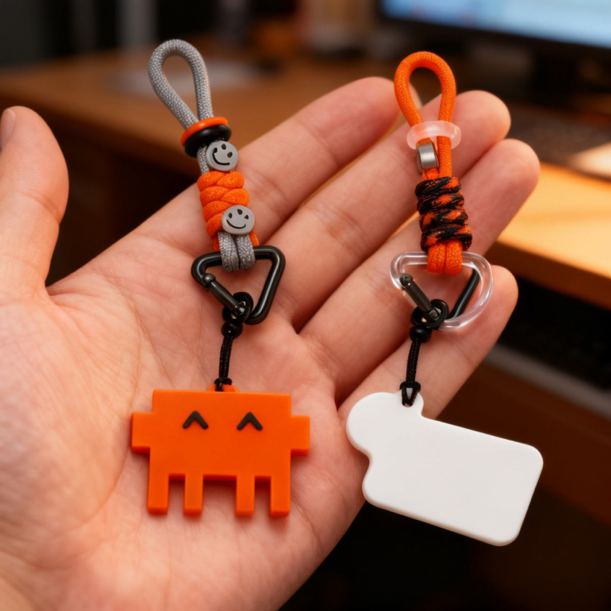 Detail view of Pixel Charm in use