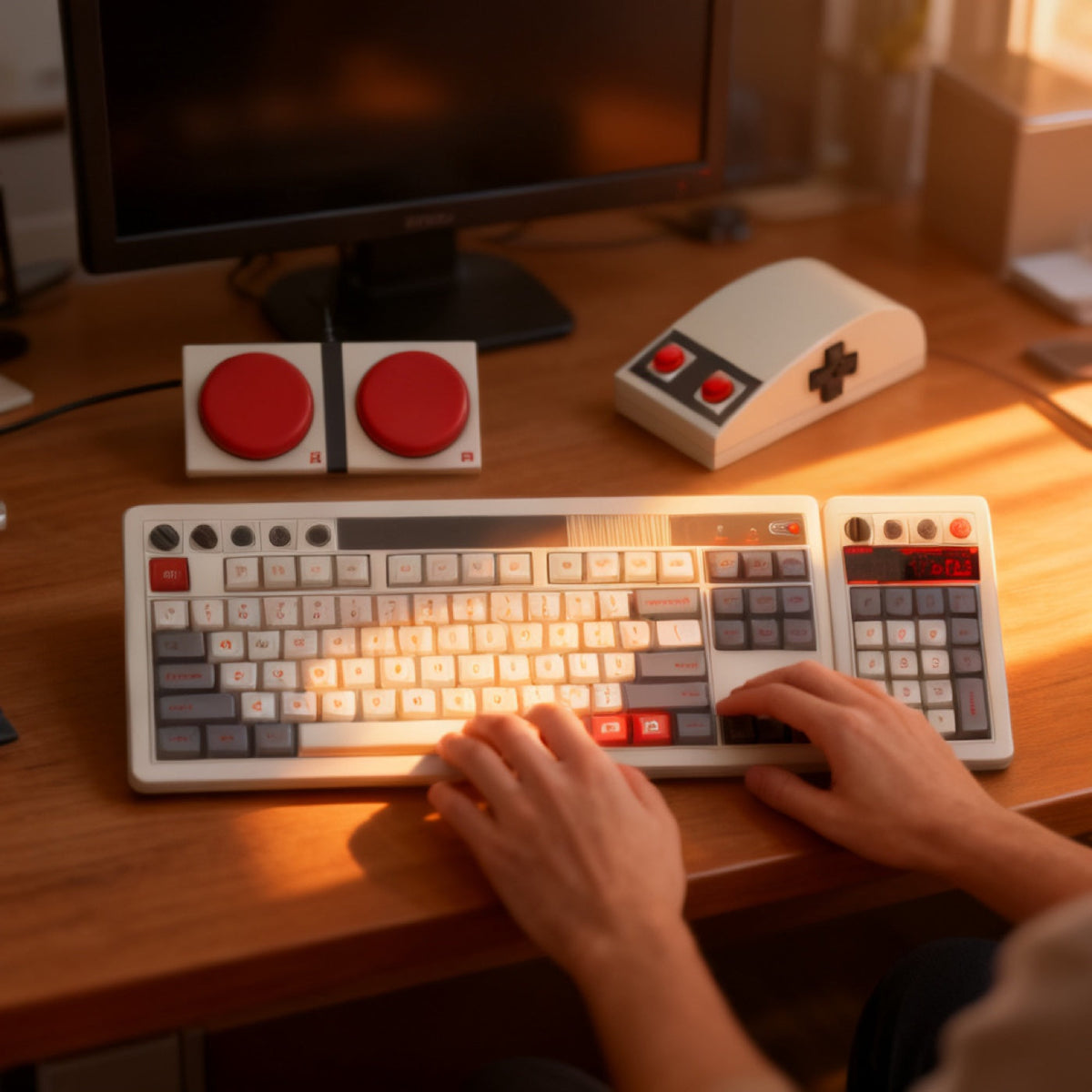 Retro Board shown in a developer desk setup