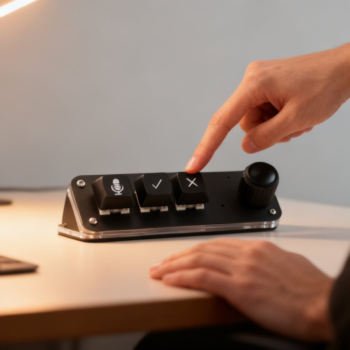 Detail view of Voice Pad in use